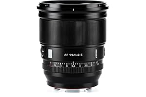 VILTROX 75mm f/1.2 F1.2 EF PRO EF Lens for Sony E-Mount Ultra Wide Angle APS-C Auto Focus Prime Lens Compatible with Sony E-Mount Mirrorless Cameras A7M/R/S Series A7Cc A9 A1 A6x00 Fs5