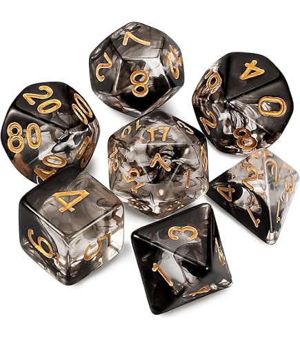 Lot de 7 dés résine gamme Insert en boite - Printemps - Epic Forge - Dé