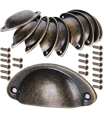 Lote De 12 Pomos Redondos Para Muebles - 30 Mm, Estilo Vintage Bronce, Para Puertas, Cajones Y Armarios De Cocina