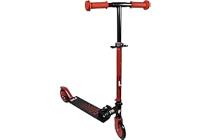 Fluxx Flexxy 121 Trottinette Jeunesse Unisexe, Noir-Rouge, Taille Unique
