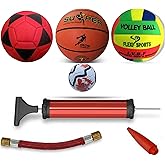 AEE&reg; Basketbol Topu No 7 + 3&rsquo;l&uuml; Mini Pompa Seti &ndash; Indoor Outdoor Dayanıklı Basketbol Topu Şişirme Pompalı Set (Karışık Renk V