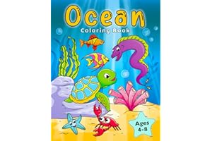 Ocean Coloring Book: Fish & Underwater Sea Animals to Color for Kids Ages 4-8 (Coloring Books for Kids)
