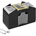 Ni-SHEN 4 Deck Automatic Card Shuffler USB/Battery Operated Electric Shuffler for Family Party Poker/Blackjack/UNO(1-4 Deck Card Shuffler)
