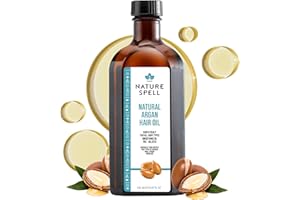 Nature Spell Argan Oil for Hair & Scalp, Pre-Diluted Oil to Replenish and Protect Strands from Heat Damage, For All Hair Types, 150ml