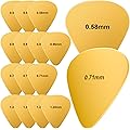 Mediator Guitare en Nylon 16x Mediator Guitare Electrique & Acoustique 4 Épaisseurs pour Guitare Ukulélé, Acoustique, Électrique, Basse(0.58 mm, 0.71 mm, 0.96 mm, 1.2 mm)