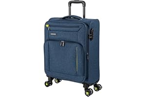 Jaslen - Maletas De Viaje Cabina 55X40X20 Material EVA Ligero, Trolley con Ruedas Maleta De Mano para Avion Maleta Cabina Equipaje para Viajes Cortos. Candado de Combinación Compatible Ryanair, Azul