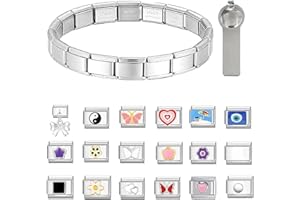 Infiher italienisch charm armband set 9mm,Abnehmbare Edelstahl Module für italian charms,italian charm bracelet set,Geschenk