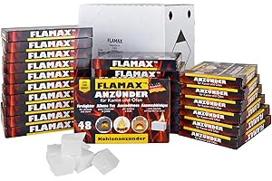 FLAMAX Accandifuoco Cubetti Camino Barbecue Fiama BBQ 48x Flash, Quantità:24 pacchetti = 1152 cubi