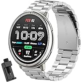 CHULN Strap Compatible with Amazfit Active 2/Active/GTS/GTS 2/Garmin Vivoactive 5, 20mm Metal Stainless Steel Replacement Bra