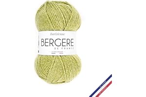 BERGERE DE FRANCE Bergère de France - BARISIENNE, gomitoli di lana per lavoro a maglia e all'uncinetto (50 g) - 100% acrilico - 4 mm - Filo tondo molto morbido - Verde (JOJOBA)