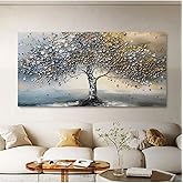Lona Sanat Hayat Ağacı Kanvas Tablo;Renkli 70 X 100