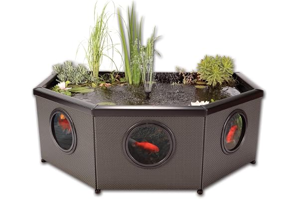 Blagdon Bassin Aquatique Affinity Living, Grand octogone, Tissage Mocha, Noir