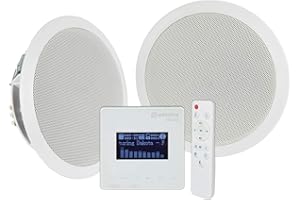 Adastra WA-215 | Sistema de audio estéreo de techo Bluetooth digital en la pared | 30 vatios, blanco