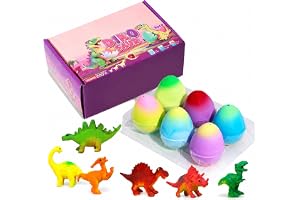 Mailfull 6 stycken dinosaurier överraskningsägg kläckta regnbågsägg