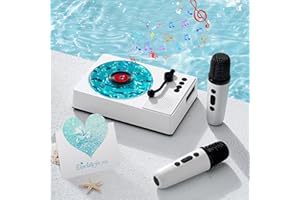 TAVADA Karaoke 2 Microfonos Inalambricos,Micrófono Inalámbrico Altavoz,Efectos De Cambio De Voz,Karaoke Regalos para Adultos,Niña Niño 4,5,6,7,8 Años,para Dormitorio,Oficina,Fiesta