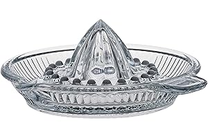 Queensway Home & Dining 16cm Glass Citrus Lemon Orange Lime Squeezer Strainer Fresh Hand Juicer Tool