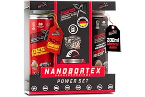 ‎NANOBORTEX MOTOR POWER NanoBorTeX Motor Power Set – Motorölzusatz & Dieselsystemreiniger mit BOR Nano-Technologie für maximalen Motorschutz, reduzierte Reibung und Spritersparnis – 300ml Additiv für alle Motorentypen