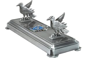 The Noble Collection Harry Potter Ravenclaw Wand Stand - 8in (20cm) Silver-Coloured Individual Wand Stand - Harry Potter Film Set Movie Props Wands - Gifts for Family, Friends & Harry Potter Fans