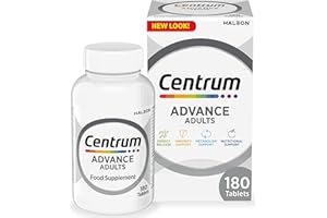 Centrum Advance Multivitamin & Mineral Supplements, 24 essential nutrients including vitamin D, C, Calcium, Daily Multivitamin Tablets, 180ct