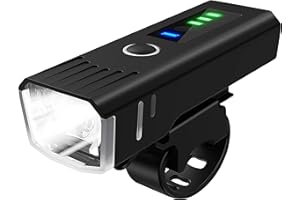 Blukar Éclairage Vélo, Ensemble Lumière Vélo LED Puissante USB Rechargeable à Détection Automatique, Lampe Vélo Avant Etanche 4 Modes+Arrière 6 Modes Phare Vélo pour Cyclysme VTT, VTC, Bicyclette