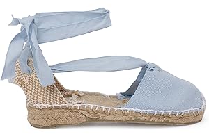 Pisamonas Espadrillas con Lacci per Bambine Tinta Unita