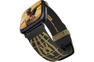 MOBYFOX MARVEL - Spider-Man: No Way Home Black & Gold 3D Smartwatch Armband - Offiziell lizenziert, kompatibel mit jeder Größe und Serie der Apple Watch (Uhr nicht enthalten)