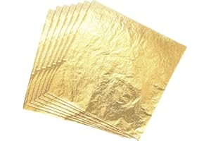 NOTHERS Pan de Oro de Imitación,100 Hojas de Hoja de Oro para Decoración de Uñas,Pinturas DIY,Decoración Artesanal