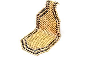 ebuyerfix Wooden Beaded Seat for Car/Van/Taxi Car Seat Pad with Wooden Beads, bead chair cover Pad Cover Back Support Less Painful On Long Drive