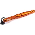 Titan 11322 1/4-Inch Drive x 4-Inch 90-Tooth Swivel Head Micro Ratchet - Orange