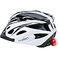 uwyelect Adult Bike Helmet with LED Light,Lightweight Integrally Sport Mountain Bicycle Helmet Adjustable Size 58 to 62CM for Men Women Cycling Helmet CPSC CE Safety Certified