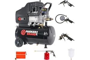 PARKERBRAND.COM 24 Litre Air Compressor & Tool Kit - 9.6 CFM, 2.5 HP, 24L