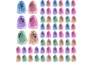 Joygoodta Mini spökfigur 100 st lyser i mörkret mini harts spöke halloweenfigurer söta små figurer att dölja monsterdekor för