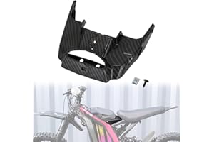 Runfarr Battery Compartment Lock Cover,Carbon Fiber Pattern Compartment Lock Surround for Electric Dirt Bike Surron Light Bee Sur-Ron X Sur-Ron S