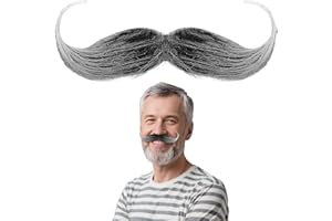 HaiFafafaing Adjustable Fake Mustache, Halloween DIY Self Adhesive Fake Beard, Novelty Stick On Mustaches for Themed Parties and Cosplay