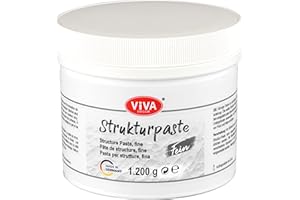 Viva Decor® - Pasta di struttura fine (1200 g, bianco), opaca, a base d'acqua per superfici in rilievo o plastica, per creativi e artisti