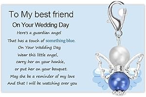 MKISHINE To My best friend On Your Wedding Day Wedding Memorial Card, Memorial Gift, Friend of the Bride Gift guardian angel, Friend to Bride Gift, Friend Wedding Day Gift, Friend of the Bride Gift guardian
