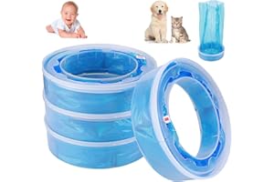 TIOODRE Lot De 4 Recharges Pour Litière Pour Chat Résistantes Aux Odeurs - Sac Poubelle Litiere Chat Compatibles Avec Les Poubelles Litter Genie & Litter Locker