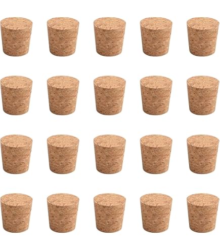 Produktbild von 10x Konische Korkstopfen 33x25x25 Mm – Naturholz, Wiederverwendbar, Für Weinflaschen & DIY