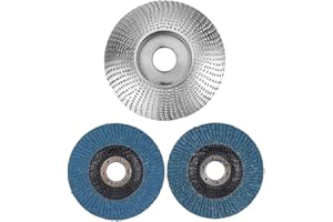 JTgugu 3 Stück Winkelschleifscheibe Holz 84mm Schleifscheiben für Winkelschleifer Fächerschleifscheibe 115mm Korn 40 Korn 60 für Winkelschleifer Formen und Polieren Holz Verwendet
