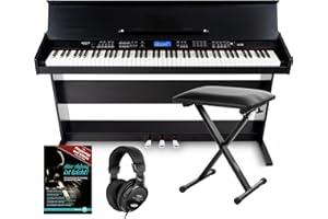 FunKey DP-88 II piano numérique noir set Economy banquette, casque et méthode d'apprentissage