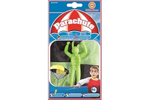 Paul Günther 1171 - Parachute, parachute à lancer, diamètre env. 46 cm, couleurs assorties, idéal comme cadeau pour s'amuser comme un fou