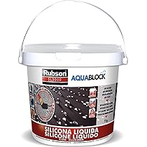 Silicone Liquido Rubson Aquablock - Impermeabilizzante Per Tetti, 5kg, Terracotta