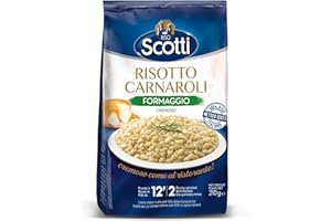 Riso Scotti, Risotto al Formaggio Cremoso, Riso Carnaroli con Formaggio, Senza Glutine, Pronto in 12 Minuti, 210 g