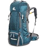 Bseash 60L Waterproof Lightweight Hiking Backpack with Rain Cover, Outdoor Sports Backpack for Climbing Camping and Tourism