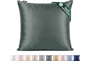 EVERSILK Örngott i mullbärssilke, 22 momme, 65 x 65 cm, skiffergrått | Oeko-TEX®-certifierad, 100 % naturligt silke, för hår och hud, dubbelsidig, dold dragkedja, mjuk, 1 st