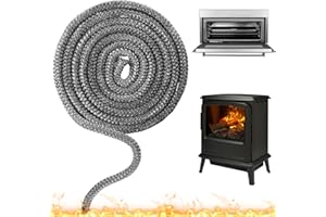 SYHDFXKNP Junta Cristal Chimenea Junta para Chimenea 14mm x 2.5m Junta Chimenea de Leña Junta Puerta Chimenea Cordon Chimenea Cuerda Fibra de Vidrio Junta Refractaria para Chimeneas y Estufa (Φ 14mm x 2.5m)