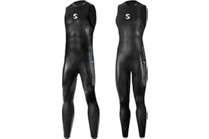 Synergy Triathlon Wetsuit 3/2mm - Volution Sleeveless Long John Smoothskin Neoprene for Open Water Swimming