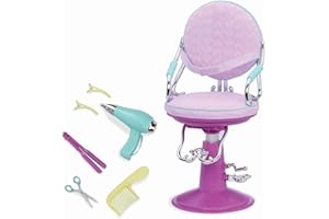 OUR GENERATION Our Generación bd37337 – OG – Silla de Peluquero con Corazones, Color Morado