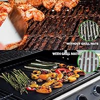 Nifogo BBQ Grillmatte, Antihaft Grillmatten, Backmatte für Holzkohle & Backen, Backpapier Wiederverwendbar…