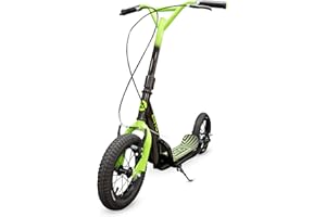 Zinc Neochrome BMX Scooter for Kids Ages 6+ – 12 Inch Big Wheel Stunt Scooters with 360 Degree Handlebar Spin, Front & Rear Brakes, Steel Frame, Off-Road Tyres